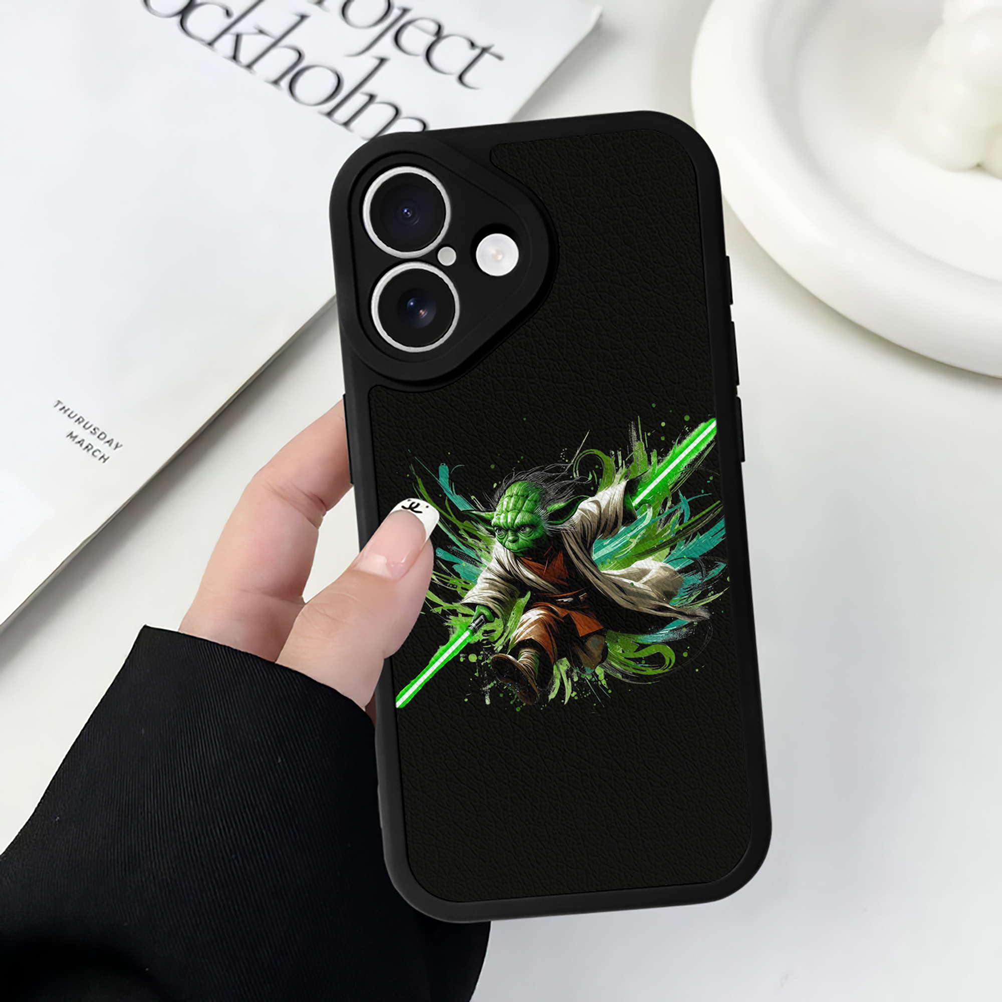 （画像用） スター・ウォーズ Star Wars 【iPhone 16シリーズ対応】シリコンスマホケース（レザー調） 材質：シリコン